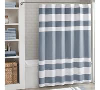 Madison Park SPA - Cortina de Ducha (182,9 x 213,4 cm, Tejido gofrado de Calidad SPA, Moderno, para Cuarto de baño, 182,9 x 213,4 cm), Color Azul