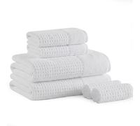 Madison Park SPA Waffle - Juego de Toallas lujosas 100% algodón, Tejido gofre de Textura Premium, Altamente Absorbente, Secado rápido, Calidad de Hotel y SPA, Ropa de Lavado para baño, tamaños