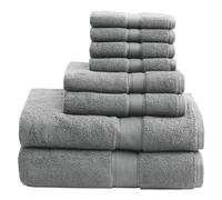 Madison Park Toallas de baño turcas de Lujo de 800 g/m², 100% algodón, Altamente absorbentes, largas y extragrandes, 8 Piezas, Incluye 2 Toallas de baño, 2 Toallas de Mano y 4 Toallas faciales, Color