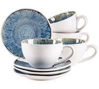 MÄSER Juego de tazas de gres Frozen azul, 270 ml