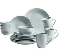 MÄSER Pastell Selection - Vajilla moderna para 4 personas, 16 piezas, cerámica, gres, color verde turquesa