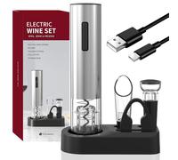 Mafiti Sacacorchos Eléctrico Recargable 5 en 1 con Base y USB-C