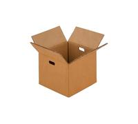 MagazziniGM - Cajas de cartón resistentes para mudanzas, envíos y embalajes seguros, cajas Habana robustas y reutilizables (1 unidad, 40 x 40 x 40 cm, doble onda con asa)
