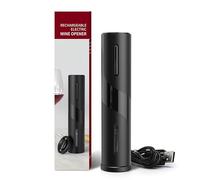 MAGDEN Sacacorchos Eléctrico Recargable, Abrebotellas Automático Inalámbrico, Abridor de Vino Automático Profesional con Cortacápsulas y Cable USB, Regalo para Amantes del Vino, Negro