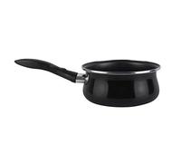 MAGEFESA 2422800 Cazo de acero esmaltado, Antiadherente bicapa reforzado, Negro, 14 cm