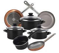 Magefesa Bateria de cocina 7 piezas MAGEFESA Kenia de acero vitrificado con juego de sartenes (18/22/26 cm) Optimum Plus en aluminio prensado