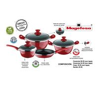 MAGEFESA Batería Finstock ESP-FIT Roja de 7 Piezas