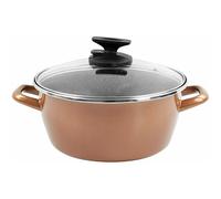 Magefesa - Copper Cacerola Con Tapa De Cristal Inducción, Acero, Cobre