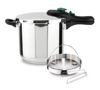 Magefesa DYNAMIC - Olla Express Rápida de 10L + Cestillo, Acero Inoxidable 18/10 nergética, Todo tipo de cocinas, Inducción