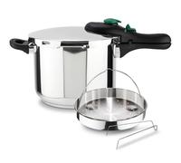 Magefesa DYNAMIC - Pack Olla Express Rápida de 6 Litros + Cestillo, Acero Inoxidable 18/10 nergética, Todo Tipo de Cocinas, Inducción