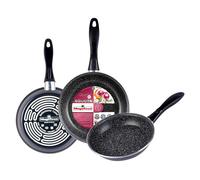 Magefesa Juego de 3 Sartenes K2 Gransasso – Antiadherente mármol Inducción 18/20/24 cm