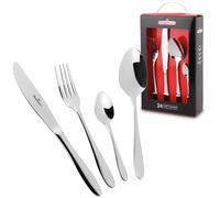 MAGEFESA IRIA Cubertería de Acero Inoxidable, Contiene: Tenedores, Cucharas, Cucharillas y Cuchillos, Mangos Ergonómicos 16 pieces