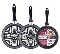 Magefesa K2 Gransasso set de 3 sartenes 24/26/28cm. Exterior gris, antiadherente bicapa efecto piedra, aptas para todo tipo de cocinas, especial inducción. Hasta 50% de ahorro energético.