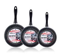 Magefesa K2 Gransasso Set Juego 3 Sartenes 18-20-24 cm, Inducción, Antiadherente PIEDRA Libre PFOA, , Gris
