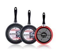 Magefesa k2 roja set juego 3 sartenes 20-24-28 cm, inducción, antiadherente piedra libre pfoa, , rojo