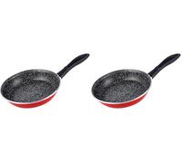 MAGEFESA K2 Sartén, Acero esmaltado vitrificado, Inducción y lavavajillas, Rojo, 20 cm (Paquete de 2)
