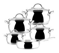 Magefesa - Kuchen batería de cocina, 9 piezas, Elementos 5 Piezas, Acero Inoxidable, Multicolor