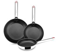 MAGEFESA Nova Juego de Sartenes 18 + 20 + 26 cm Acero Inoxidable 18/10