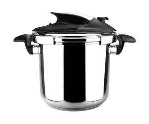 Magefesa Nova - Olla Express Rápida 6L, Acero Inoxidable 18/10, Sensor de Presión, Cierre Fácil y Cómodo, Cocina Sana, Inducción, Ahorro Energético