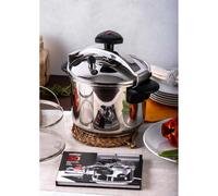 Magefesa - Olla a presión 01OPASTRA04 de acero inoxidable 4 L y 22 cm, ideal para inducción y todas las cocinas, con sistema de seguridad avanzado y cocción hasta un 70 % más rápida Medium