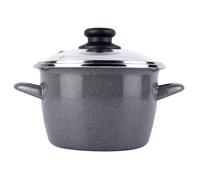Magefesa Olla Gransasso Esmaltada Antiadherente con Tapa de Vidrio