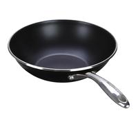 MAGEFESA Prisma - Wok Negro 28cm, Acero Inoxidable 18/10, Para Todo Tipo de Cocinas, Inducción, Horno, Antiadherente Triple Capa, Libre de PFOA/PTFE