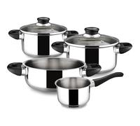 MAGEFESA ® Royal batería de cocina, 6 piezas, fabricada en Acero Inoxidable, Compatible con Todo Tipo de Fuego, INDUCCIÓN. Fácil Limpieza y Apta lavavajillas