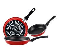 MAGEFESA Set 3 Sarténes, Acero esmaltado vitrificado, Rojo, 18/20/24 cm Vitrinor