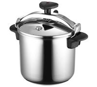 Magefesa Olla a presión Star Recta 10 L, Acero inoxidable 18/10, Inducción, 3 sistemas de seguridad