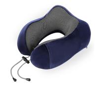 MAGIC SELECT Almohada de Viaje para Cuello de Espuma Viscoelástica | Cojín Cervical para Avión, Coche, Ergonómica Ajustable y Suave para Dormir, Con Bolsillo para Móvil, Funda Lavable