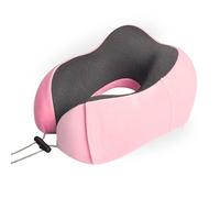 MAGIC SELECT Almohada de Viaje para Cuello de Espuma Viscoelástica | Cojín Cervical para Avión, Coche, Ergonómica Ajustable y Suave, Bolsillo para Móvil, Funda Lavable