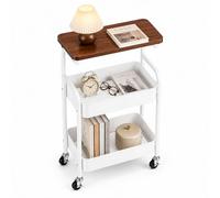 MAGIC SELECT Carro Auxiliar con Ruedas 3 Niveles Blanco