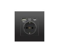 MAGIC SELECT Enchufe de Pared 250V 16A Empotrado Múltiple | Una toma, USB-A, USB-C 5V 2100mA, Carga Rápida, Europeo Interior