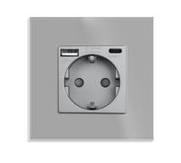 MAGIC SELECT Enchufe de Pared 250V 16A Empotrado Múltiple | Una toma, USB-A, USB-C 5V 2100mA Carga Rápida, Europeo Interior