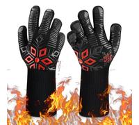 MAGIC SELECT Guantes Barbacoa, Manoplas para Horno | Resistentes al Calor 800℃ / 1472℉, Silicona para Altas Temperaturas, Antideslizantes, Para Horno, Cocina, Parrilla