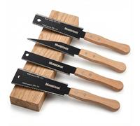 Magicbox Juego de sierras japonesas de 4 piezas, sierra japonesa Ryoba y madera de sierra fina, sierra de tracción 11/17 TPI con hoja SK5, sierra de espiga para carpintería, sierra japonesa Dictum