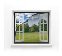 MAGICDOOR Fibra de Vidrio Mosquitera Ventana sin Imán 60x75cm-Negro | Cortinas para Puertas Transpirable Mosquito Net Malla Fina Antimosquitos para Ventanas para Dormitorio Salón Balcón