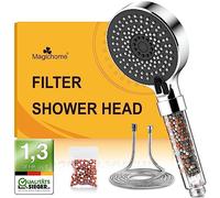 Magichome Alcachofa de Ducha con Manguera 2M Filtro 3 Capas Piedras | 5 Tipos de Chorros, Ahorro de Agua, Alta Presión y Aumento de Presión, Ideal para Hogar u Hotel, Fácil de Usar y Resistente
