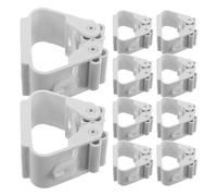 MAGICLULU 10 Ganchos para Escoba y Fregona, Clips para Sujetar Escobas y Trapeadores, Blanco, Plástico, Instalación sin Taladro, Agarre Fuerte, para Baño y Garaje, 10 Pcs