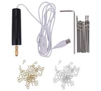 MAGICLULU 115 Piezas Mini Taladro Eléctrico de Mano Inalámbrico Carga USB y Brocas para Manualidades en Vidrio y Madera, Herramienta Rotativa Profesional para Bricolaje