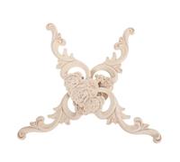 MAGICLULU 2 Piezas Aplique de Esquina de Madera Hecho por Uno Mismo Calcomanía Decorativa de Madera Tallada Rosa Khaki Fácil Montaje para Proyectos de Talla de Pared y Mejoras de Muebles