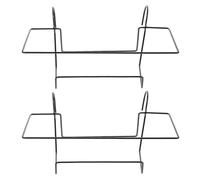 MAGICLULU 2 Piezas Soporte para Maceta Colgante de Hierro Negro, Estante para Plantas Instalación Fácil, Adecuado para Balcón y Barandillas, Compatible Maceteros de 43cm