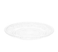 MAGICLULU 2 Platos de Vidrio Transparentes para Postre y Fruta, Estilo Bohemio Diseño Repujado, Ligeros y Compactos para Servir Alimentos en Casa