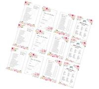 MAGICLULU 48 Piezas Tarjetas de Preguntas y Respuestas para Despedida de Soltera, Tarjetas de Juego de Boda de Papel, Diseño Delicado y Elegante, Rompehielos para Bodas y Fiestas