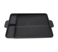 MAGICLULU Bandeja para Hornear Portátil Bandeja para Hornear al Aire Libre Rectangular, Aleación de Aluminio, Negra, Ligera, Antiadherente, para Carne de Res y Pollo, Uso en Casa y Exterior