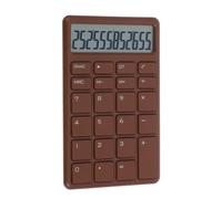 MAGICLULU Calculadora de Bolsillo Mini, Pequeña Calculadora de Mano, Pantalla LCD Grande de 12 Dígitos, Abs, Color Café, para Escuela y Oficina, Estudiantes