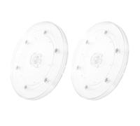 MAGICLULU Plato Giratorio Juego de 2 Piezas de Plástico Transparente de 6 Pulgadas Rotación de 360 Grados, Base Giratoria para Cocina y Organización Hogar