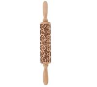 MAGICLULU Rodillo de Amasar de Madera Grabado Láser, Rodillo de Cocina para Fondant y Dumplings, para Estirar Masa y Hacer Galletas, Uso en Cocina y Diy, Estilo Creativo