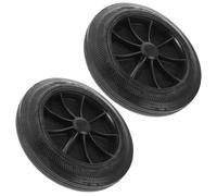 MAGICLULU Ruedas de Repuesto 2 Piezas, Resistentes para Cubo de de Plástico Negro para de de 100l y 120l, Accesorios para Contenedores de Residuos Exteriores