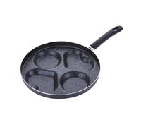 MAGICLULU Sartén de Cuatro Agujeros de Aluminio Antiadherente para Tortitas | Diseño Mango Largo y Ergonómico, Cocción en Lote, Adecuado para Huevos y Jamón en Mañanas Ocupadas